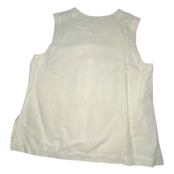 Susan Bristol Floral Patchwork Linen Cotton Vest Top Cottagecore Grandmacore - Picture 2 of 7